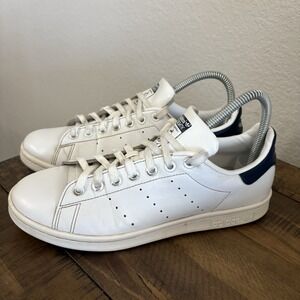Adidas Stan Smith Men's Shoes Size 8 M20325 Core White Blue Sneakers